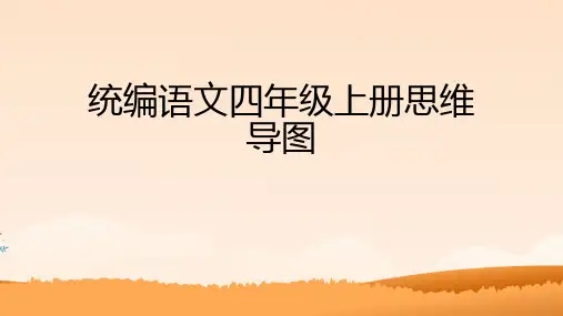 统编语文四年级上册思维导图课件PPT