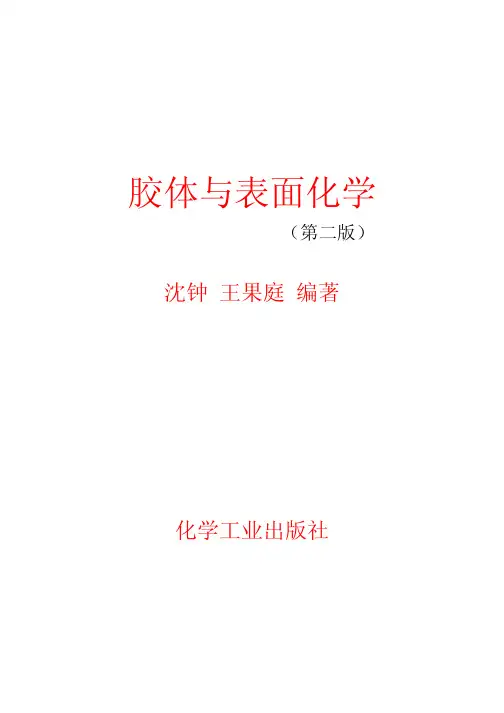 胶体与表面化学（第二版）沈钟
