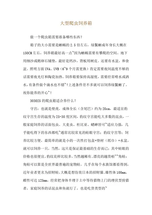 大型爬虫饲养箱