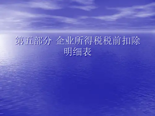 企业所得税税前扣除明细表