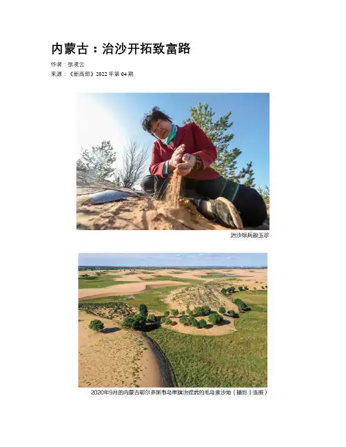 内蒙古：治沙开拓致富路  