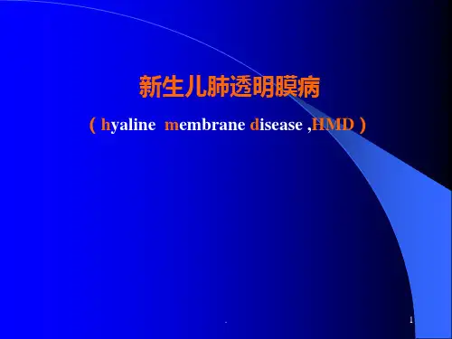 新生儿肺透明膜病PPT参考课件
