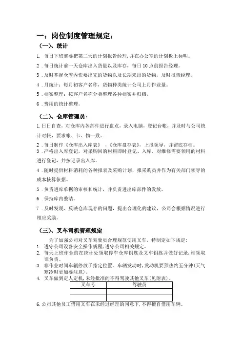 仓库作业流程