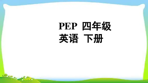最新PEP四年级英语下册Unit5My clothes全单元课件