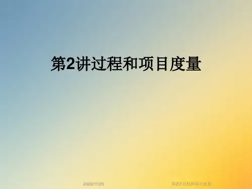 第2讲过程和项目度量