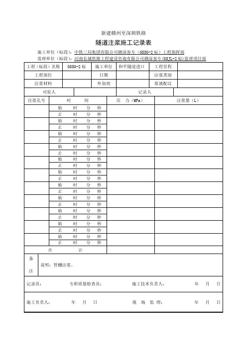 注浆记录表
