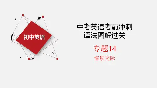 中考英语考前冲刺语法图解过关课件专题14 情景交际