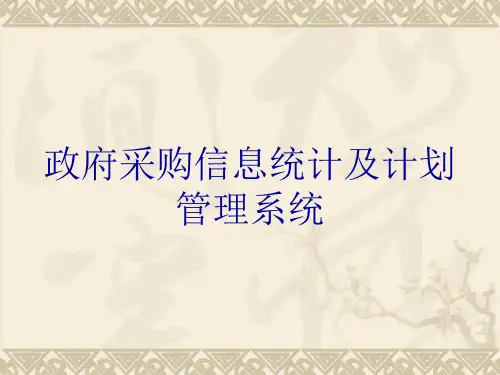 政府采购信息统计及计划(精)