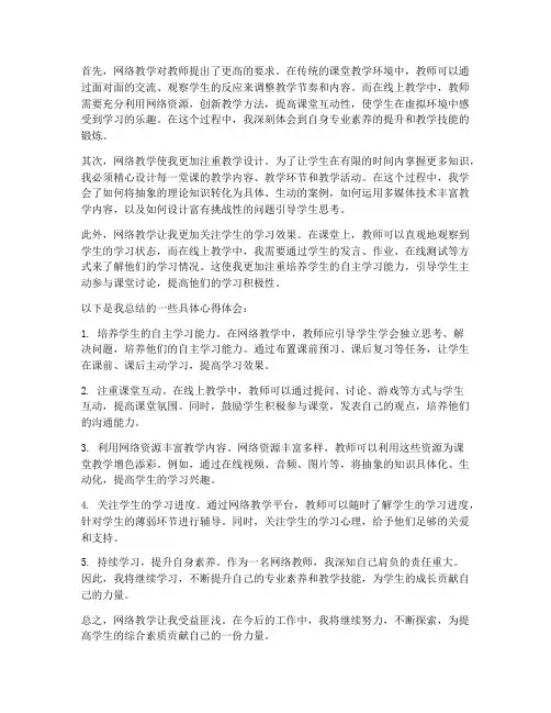我们的网络教师心得体会