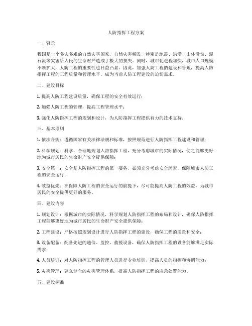 人防指挥工程方案