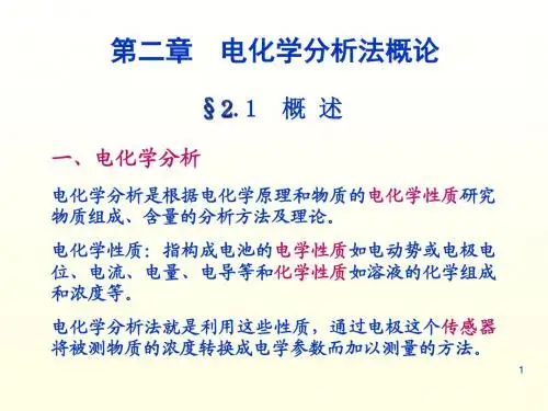 第二章-电化学分析法概论(1)