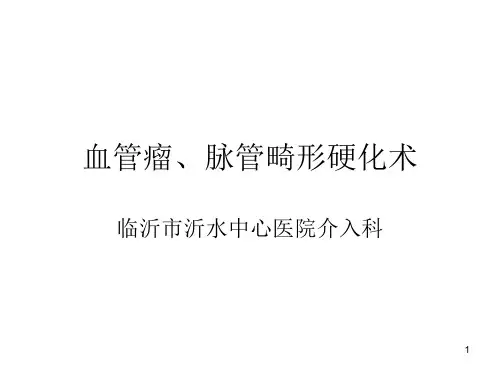 血管瘤、脉管畸形硬化术PPT课件