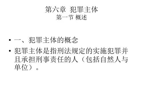 第6章  犯罪主体