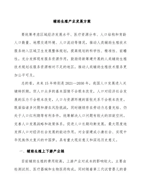辅助生殖产业发展方案