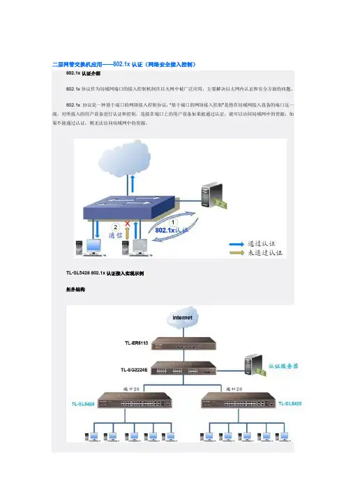 802.1x认证(网络安全接入控制)