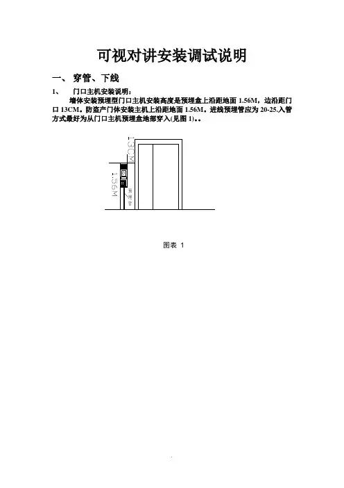 可视对讲安装说明 