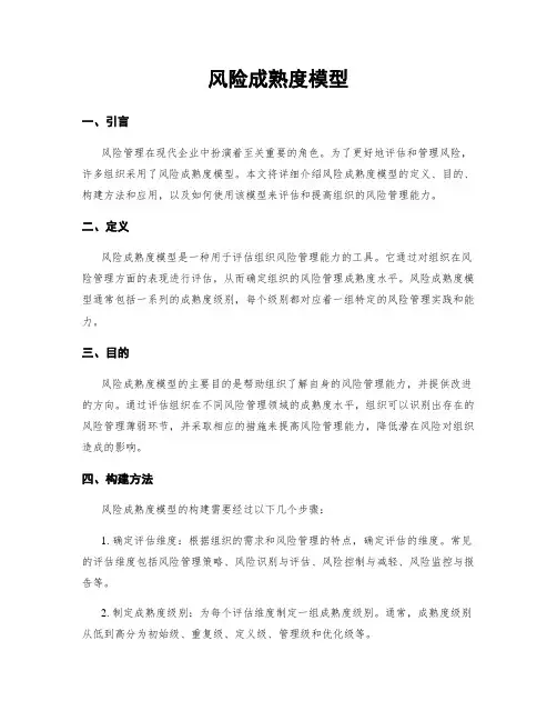 风险成熟度模型