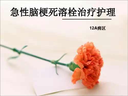 急性脑梗塞溶栓治疗护理ppt模板