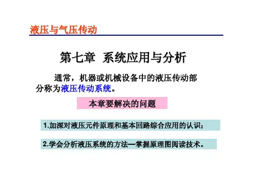 液压系统应用与分析ppt