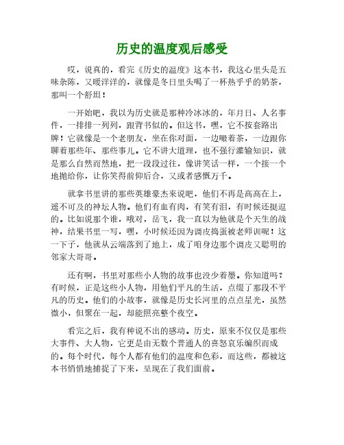 历史的温度观后感