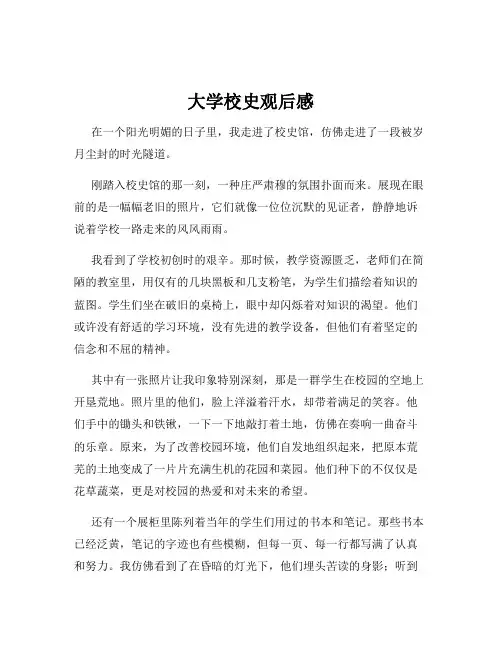 大学校史观后感