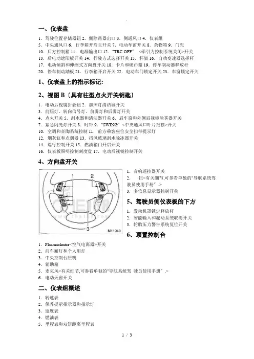 07版皇冠2.5说明书-Y整理版
