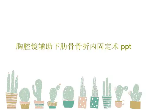 胸腔镜辅助下肋骨骨折内固定术 pptPPT文档共20页