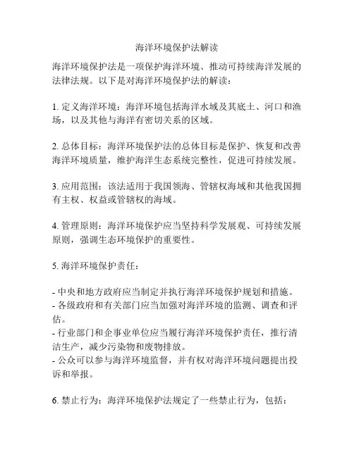 海洋环境保护法解读