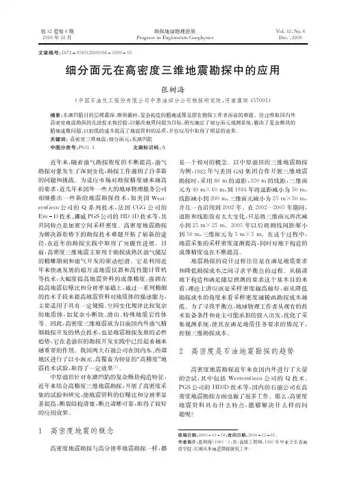细分面元在高密度三维地震勘探中的应用