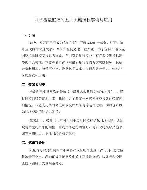 网络流量监控的五大关键指标解读与应用(四)