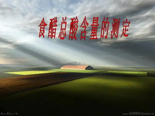 (正式上课)食醋总酸含量的测定