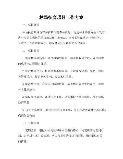 林场抚育项目工作方案
