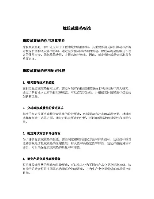 橡胶减震垫标准
