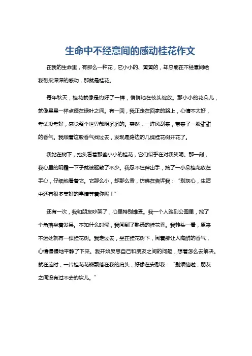 生命中不经意间的感动桂花作文