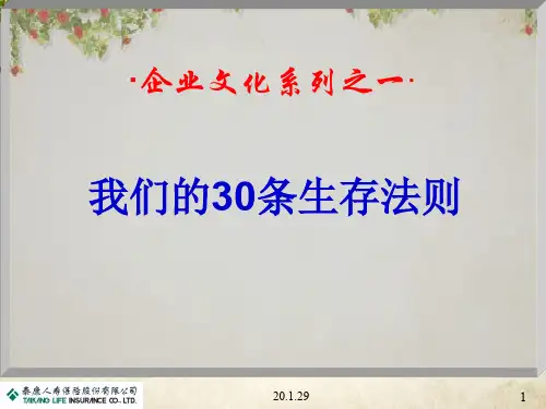生存法则公司的生存理念(PPT 34页)
