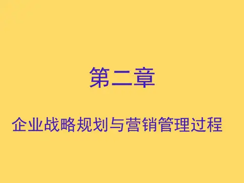 电大最新版《市场营销学》第二章企业战略规划与营销管理过程