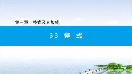 3.3整式北师大版七年级数学上册习题ppt
