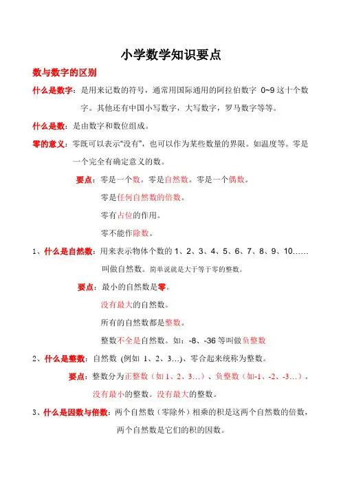 数学知识要点 2