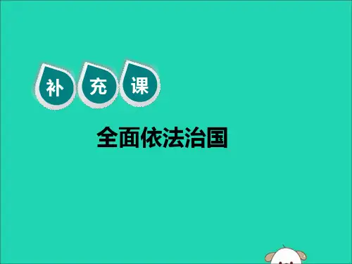 高考政治一轮复习第二模块政治生活第二单元为人民服务的政府补充课全面依法治国课件