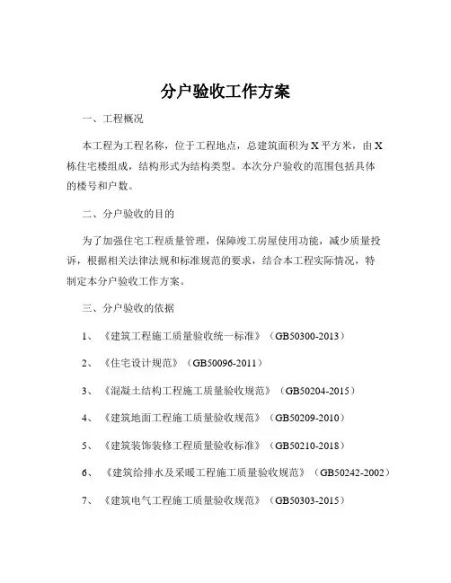 分户验收工作方案