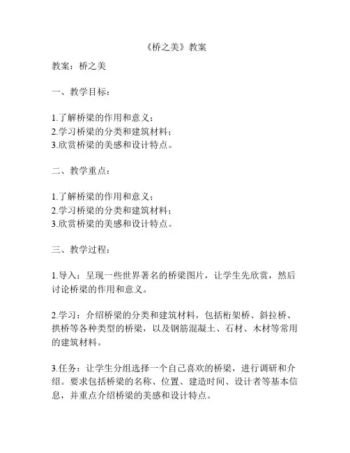 《桥之美》教案