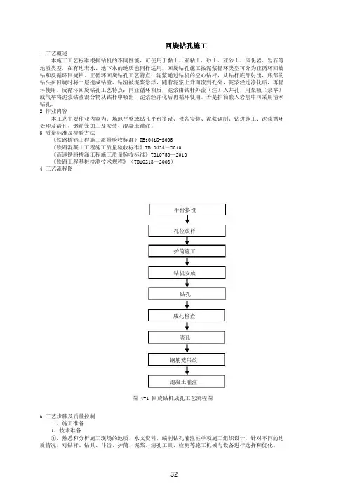 回旋钻孔施工