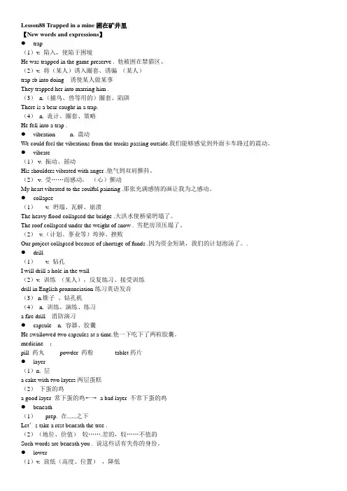 新概念英语二Lesson88知识点