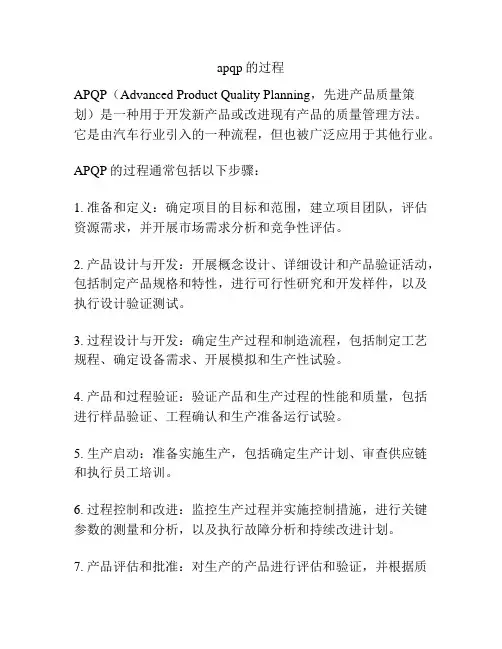 apqp的过程