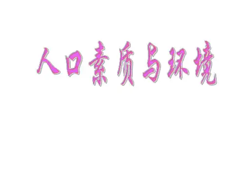 高二地理人口素质与环境-P