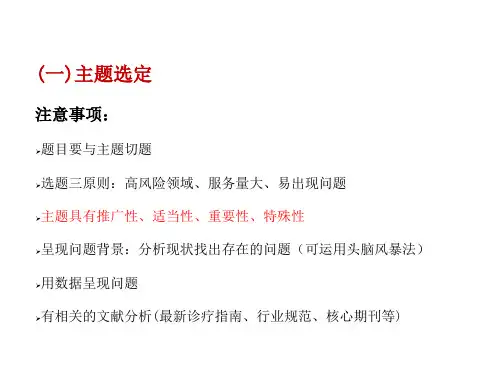 质量改进项目汇报模板