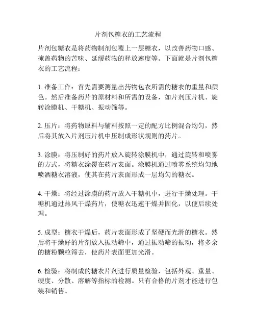 片剂包糖衣的工艺流程