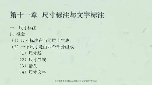 CAD绘图教程包括天正建筑尺寸标注与文字标注1