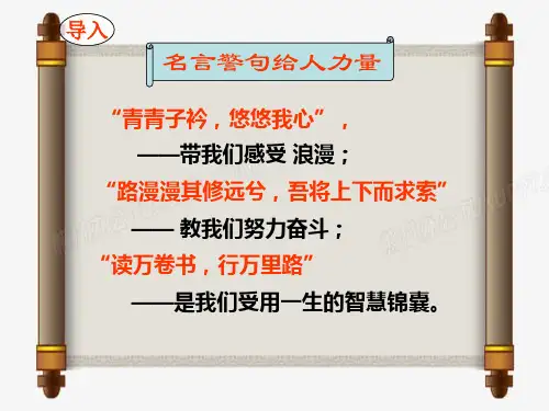2023届高考议论文写作中名言警句素材的运用技巧课件20张