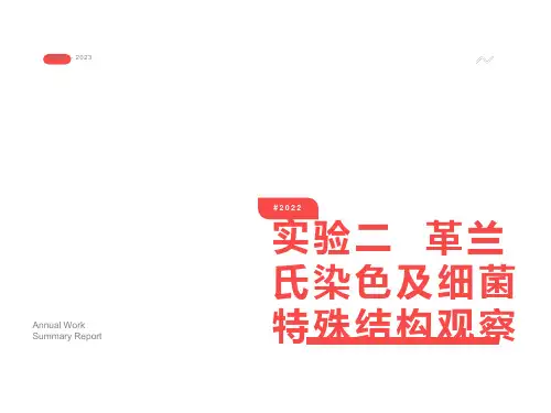 实验二革兰氏染色及细菌特殊结构观察